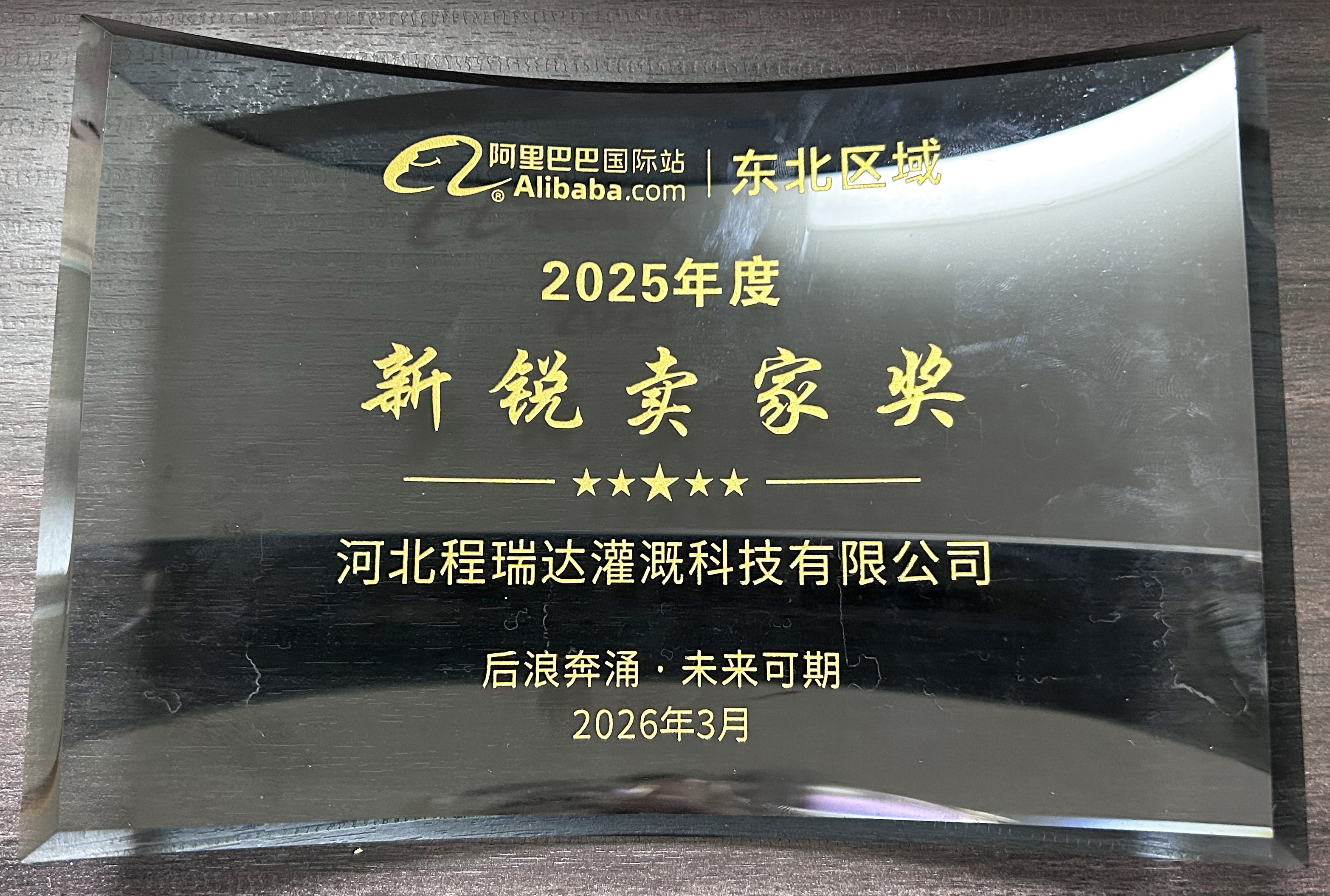 玉溪程瑞达灌溉 | 荣获阿里国际站新锐卖家奖